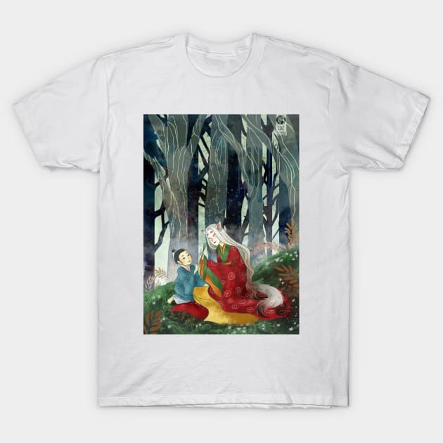 Kitsune nyobo: fox wife T-Shirt by Lunares